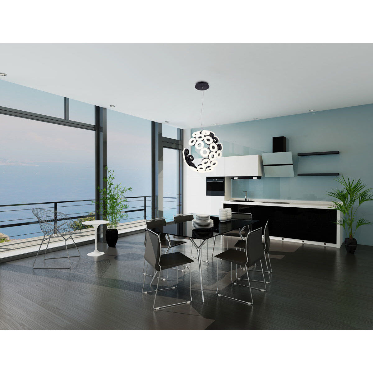 Glendale LED 20 inch White Chandelier Ceiling Light