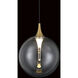Iissa LED 6.25 inch Gold Pendant Ceiling Light in Clear