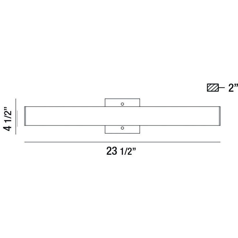 Springfiel LED 23.5 inch Black Vanity Light Wall Light, Small