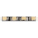 Kasha LED 37 inch Gold and Black Vanity Light Wall Light