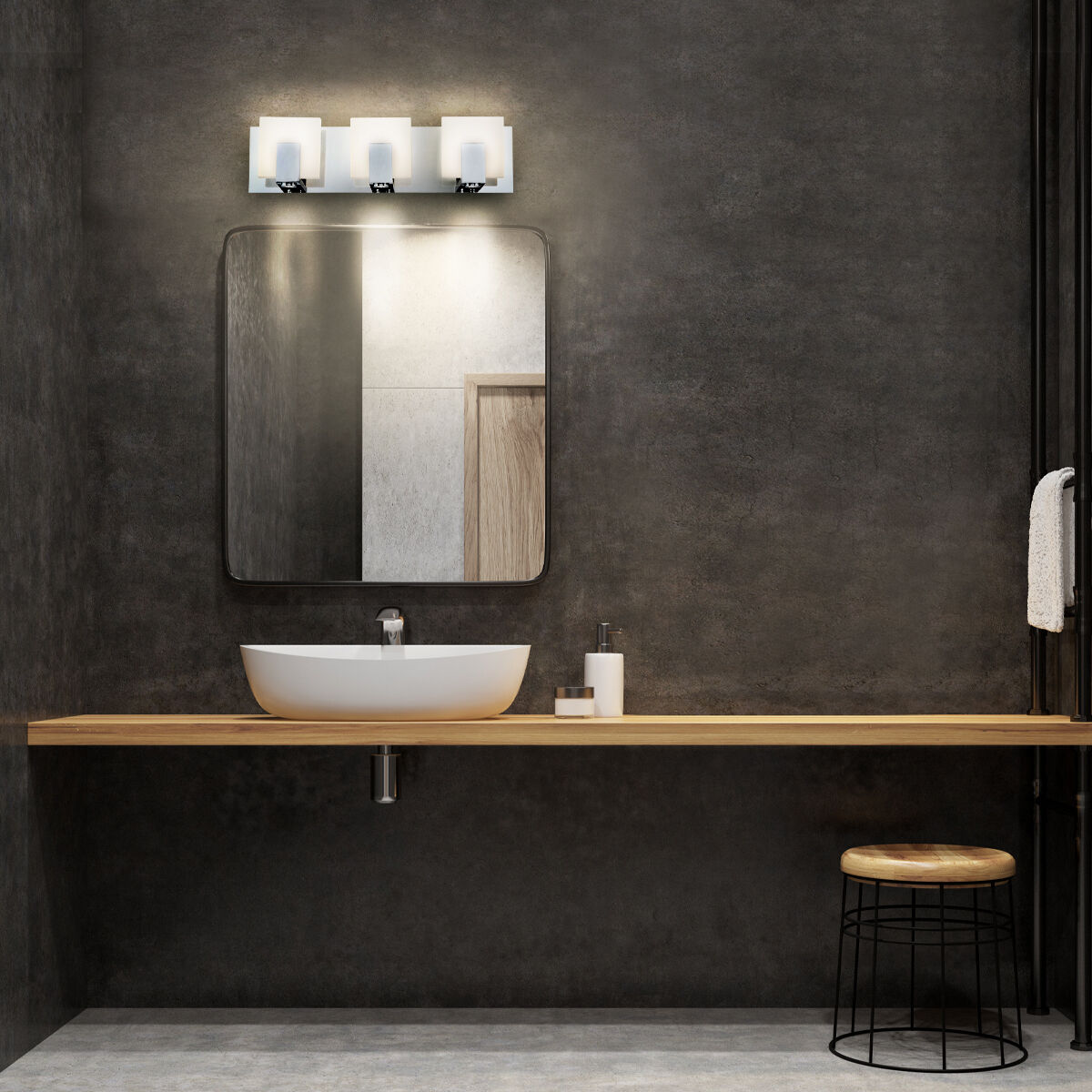 Canmore LED 20 inch Black Vanity Light Wall Light