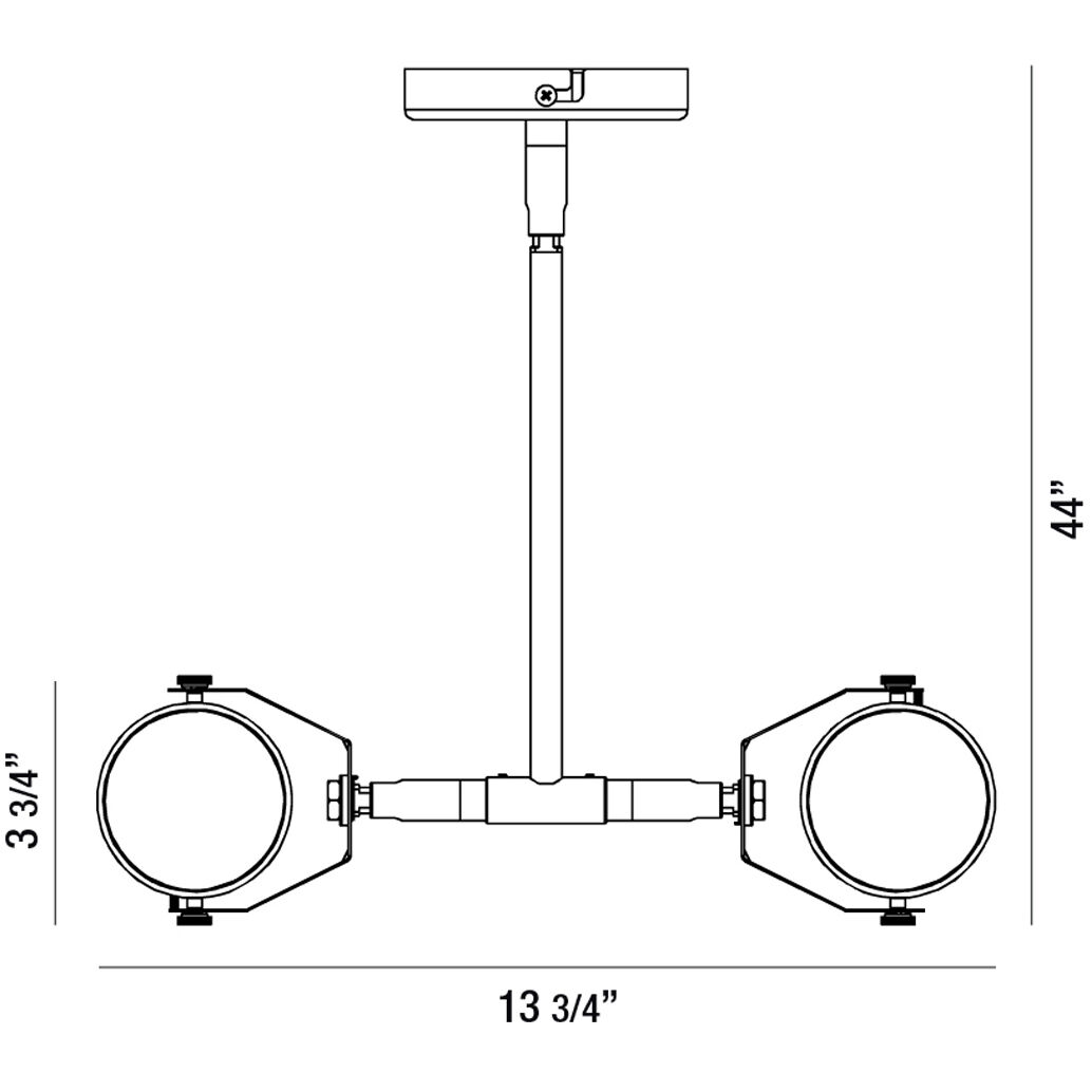 Lexus 2 Light 120V Satin Nickel Track Ceiling Light