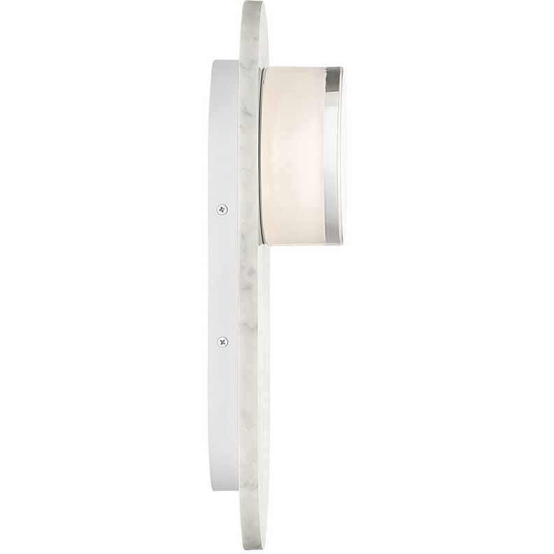 Sternn LED 15 inch Marble White Outdoor Wall Sconce in Clear Wave