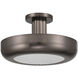 Macey LED 16 inch Harlow Bronze Semi-Flush Mount Ceiling Light