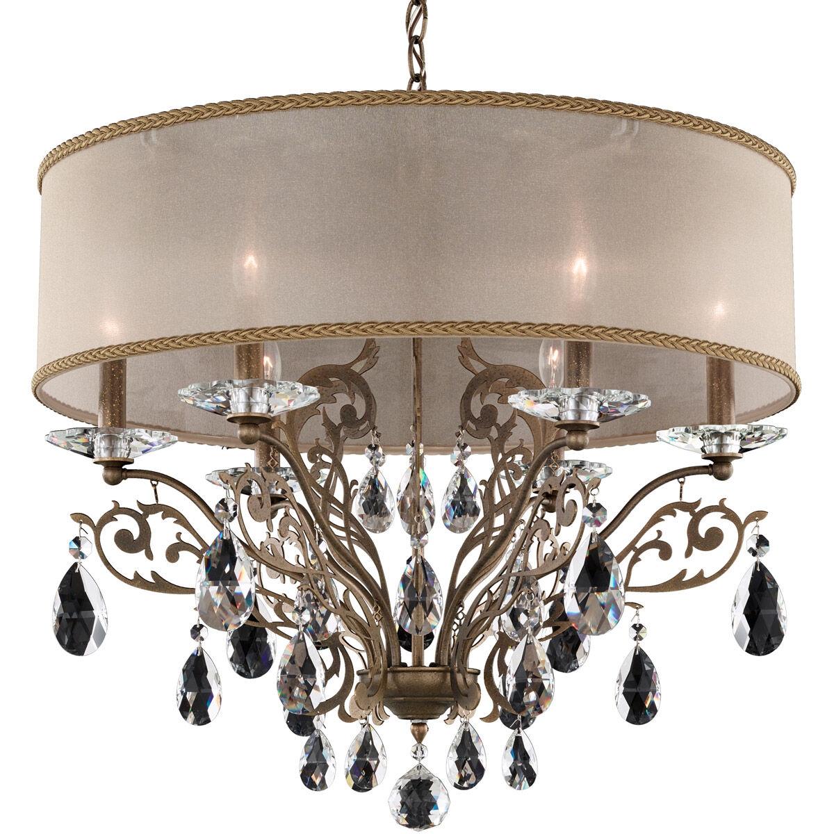 Filigrae 6 Light 24 inch French Gold Chandelier Ceiling Light