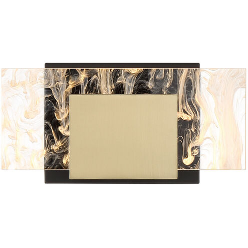 Kasha LED 8.5 inch Gold and Black Vanity Light Wall Light