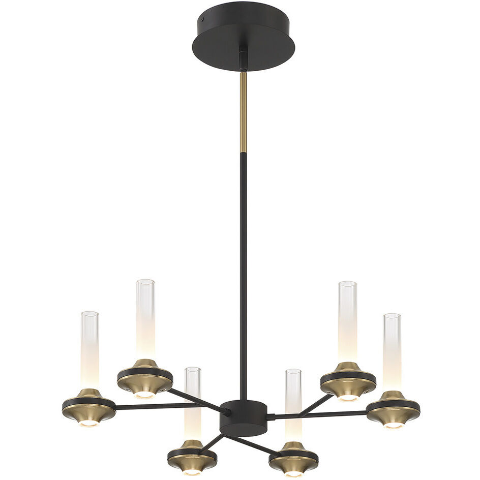 Torcia LED 24.25 inch Black Chandelier Ceiling Light