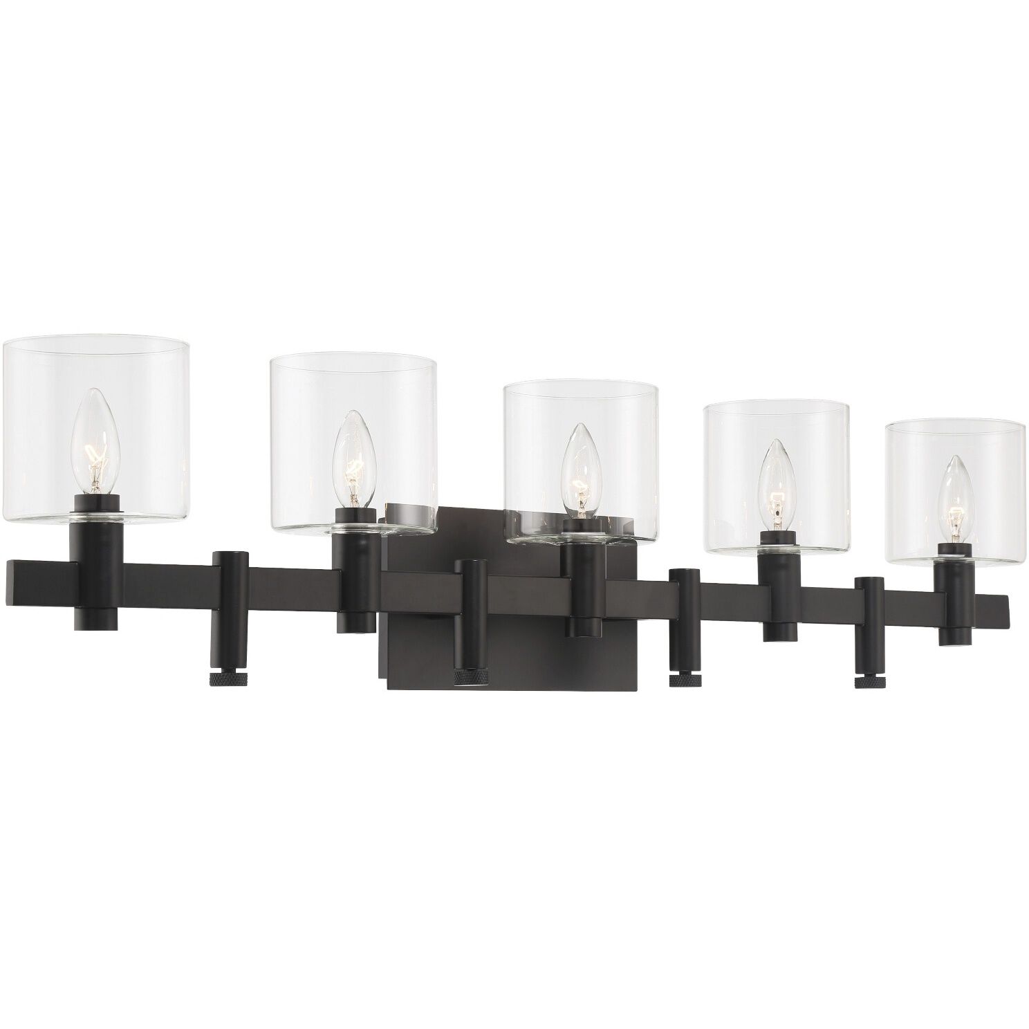Decato 5 Light 37.75 inch Black Vanity Light Wall Light