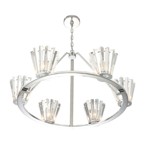 Ricca 6 Light 37.75 inch Chrome Chandelier Ceiling Light
