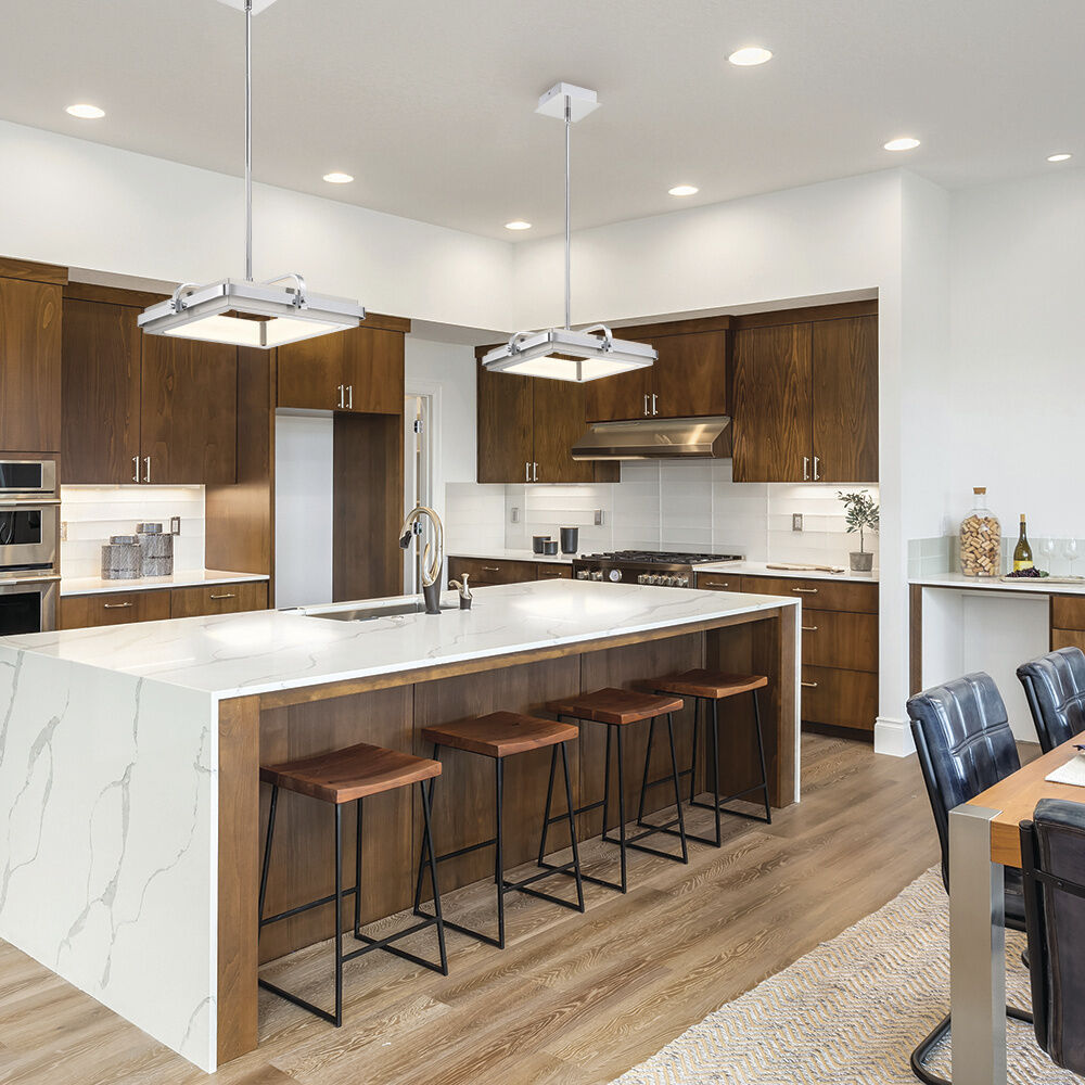 Annilo LED 14.5 inch Chrome Pendant Ceiling Light