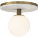 Carnagie LED 12 inch Antique Brass Flush Mount Ceiling Light