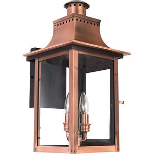 Chalmers 2 Light 21 inch Aged Copper Outdoor Wall Lantern