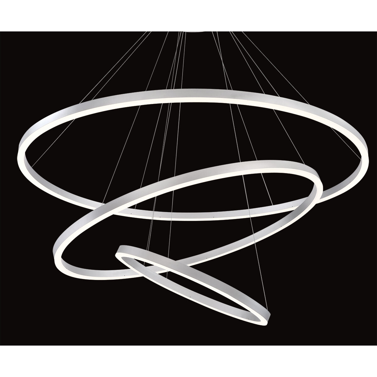 Spunto LED 60.75 inch Silver Chandelier Ceiling Light, Large