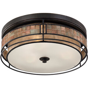 Laguna 3 Light 16 inch Renaissance Copper Outdoor Semi-Flush Mount, Naturals