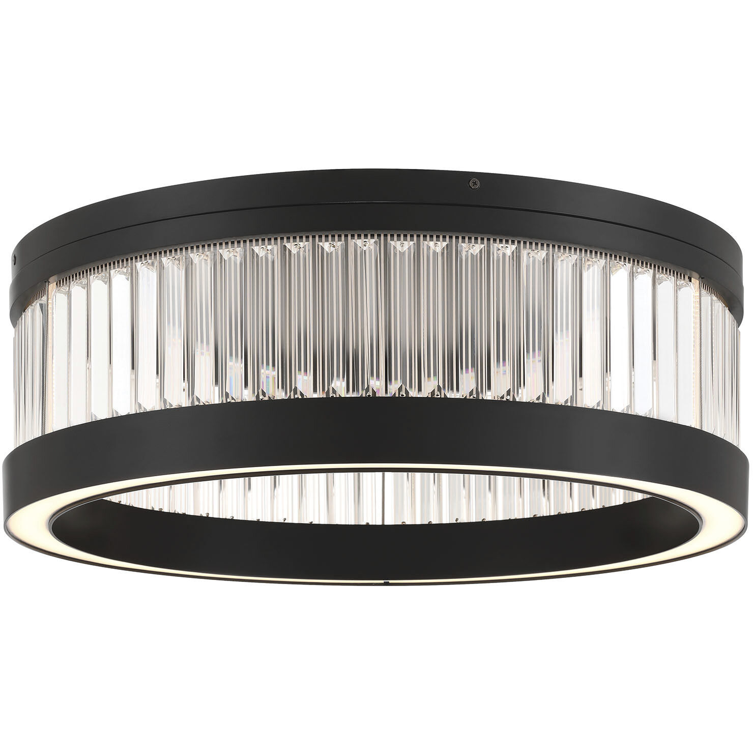 Empra LED 23.63 inch Matte Black Flush Mount Ceiling Light