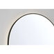 Linden 36 X 24 inch Matte Black LED Mirror