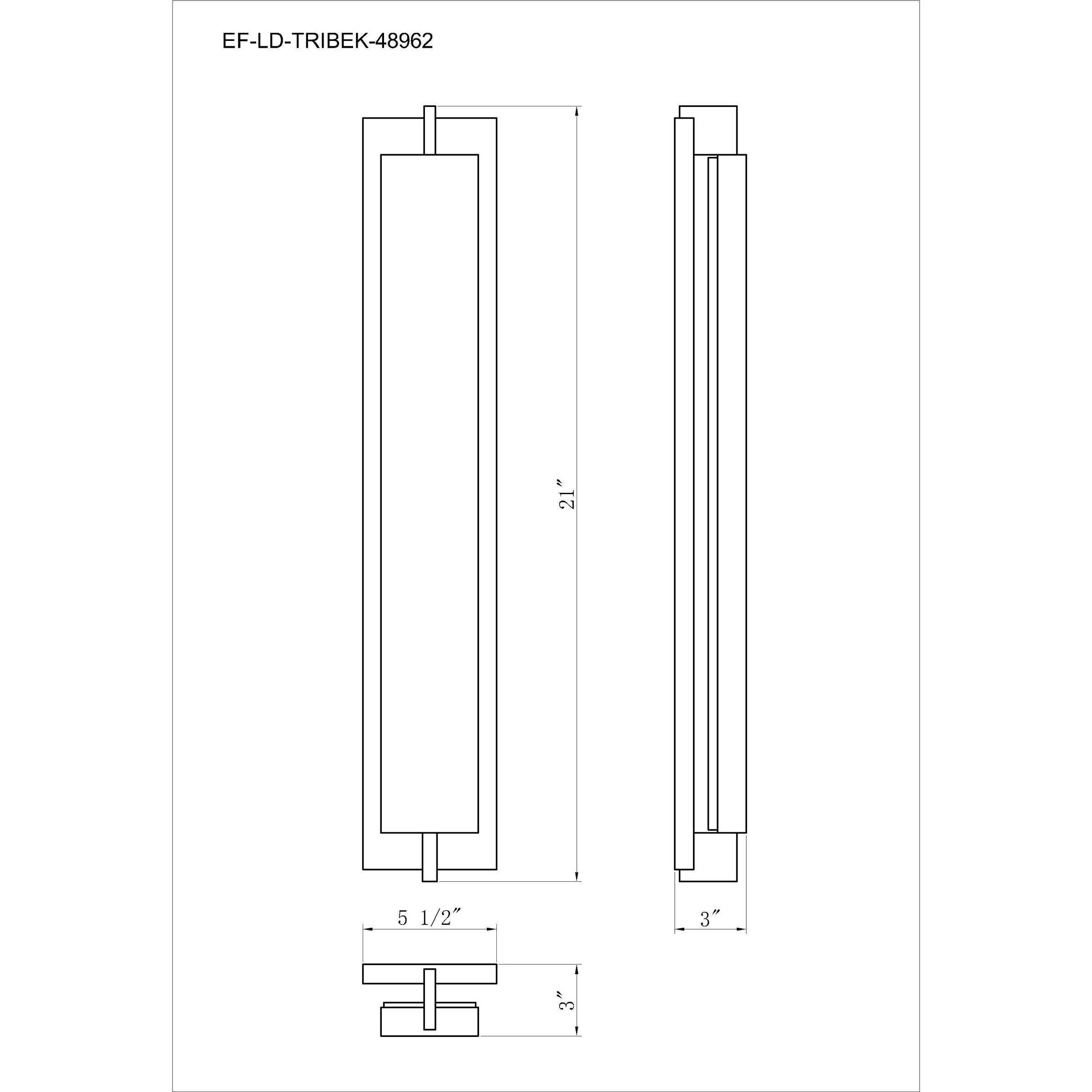Tribek 1 Light 32 inch Gold Outdoor Wall Sconce
