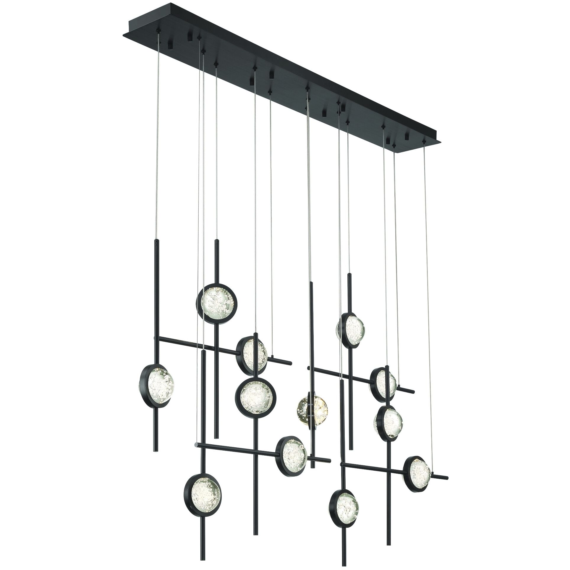 Barletta 12 Light 7.75 inch Black Chandelier Ceiling Light