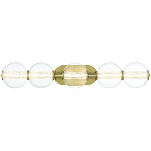Atomo 5 Light 38 inch Gold Vanity Light Wall Light