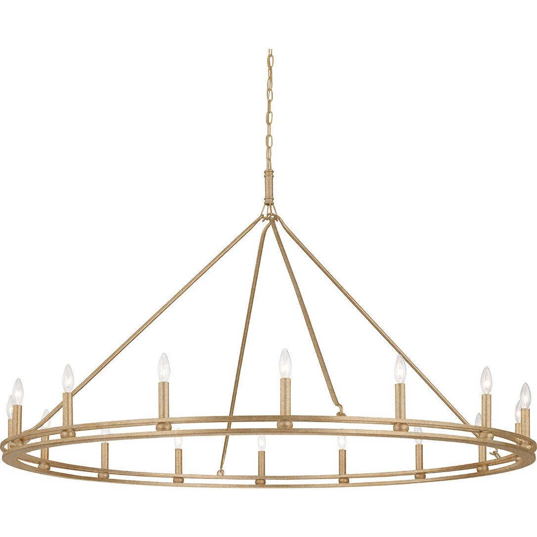 Sutton 16 Light 61 inch Champagne Leaf Chandelier Ceiling Light