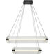 Neoness LED 34.25 inch Matte Black Grand Chandelier Ceiling Light in Clear