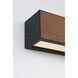 Aether LED 4.33 inch Wood Outdoor Wall Mount