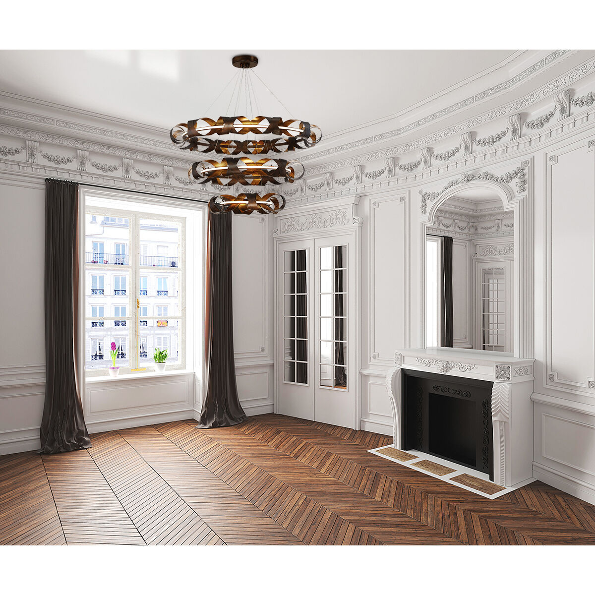 Banderia LED 5 inch Bronze Chandelier Ceiling Light