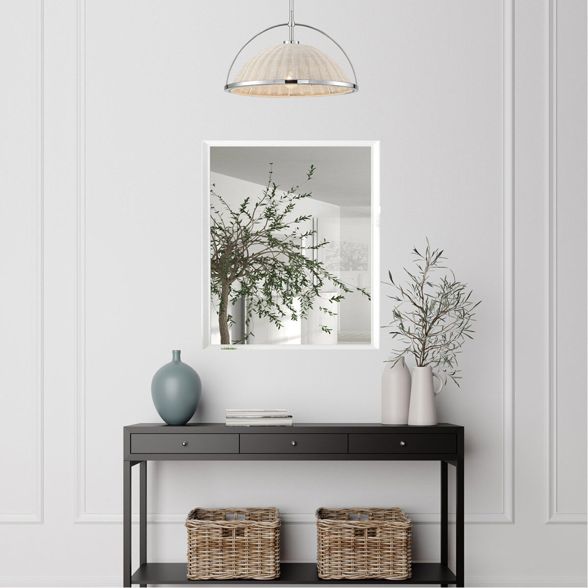 Celeste 1 Light 16 inch Chrome Semi-Flush Mount Ceiling Light