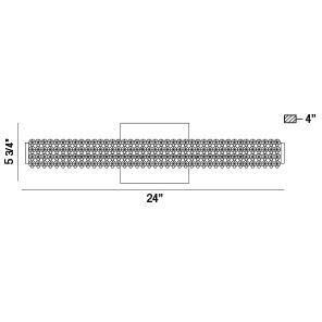 Sassi LED 24 inch Chrome Vanity Light Wall Light, Medium