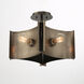 Metallo 4 Light 17 inch Vintage Nickel Semi Flush Mount Ceiling Light