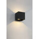 Bloc LED 4.33 inch Black Outdoor Wall Mount