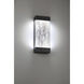 Tiffany LED 11.38 inch Black Outdoor Wall Sconce, Small