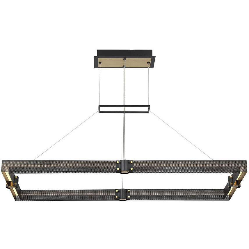 Admiral LED 21.25 inch Gold and Black Chandelier Ceiling Light