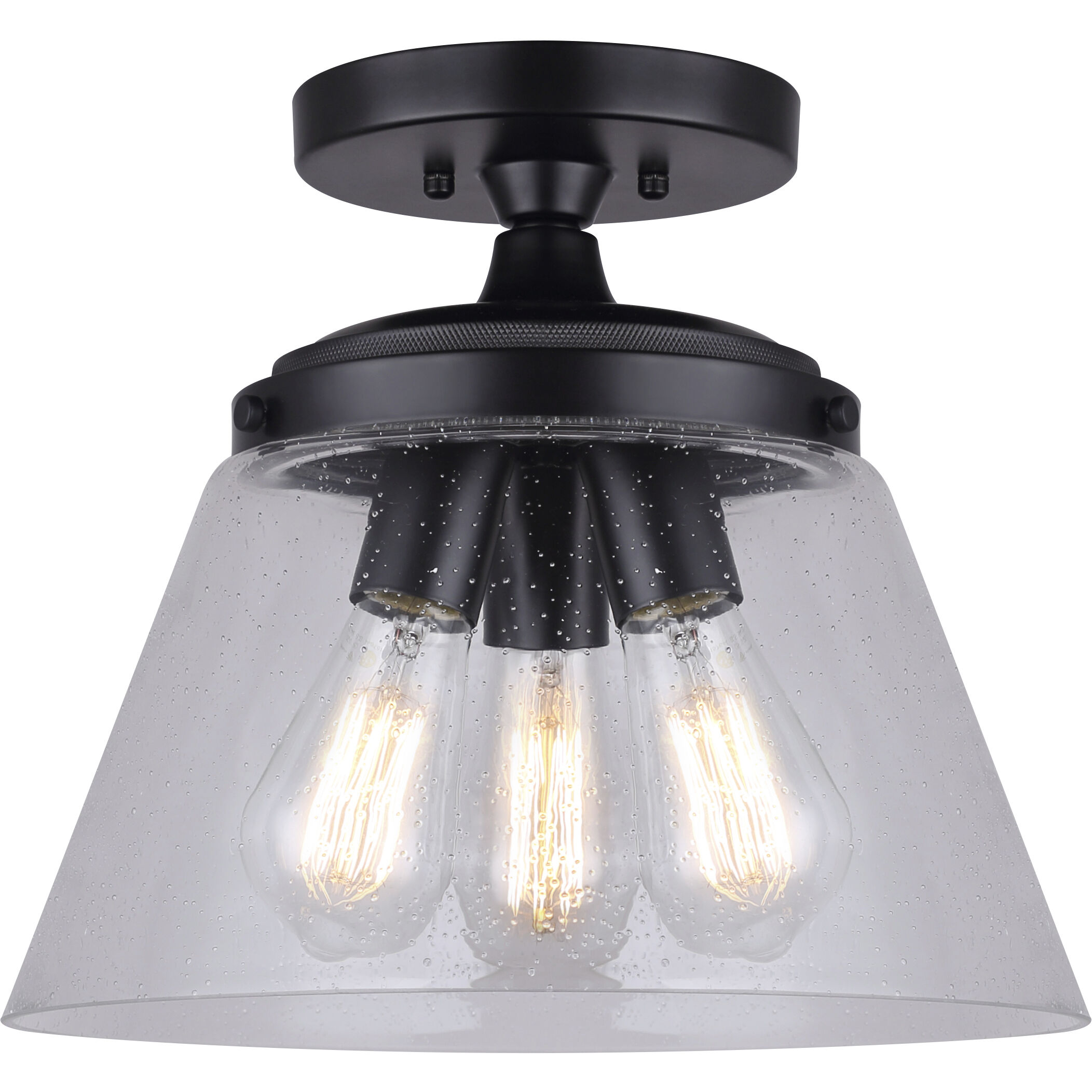 Declan 3 Light 13 inch Matte Black Pendant Ceiling Light