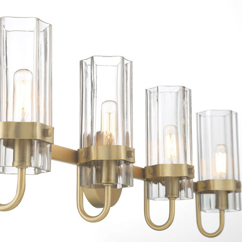 Brook 4 Light 31 inch Gold Vanity Light Wall Light