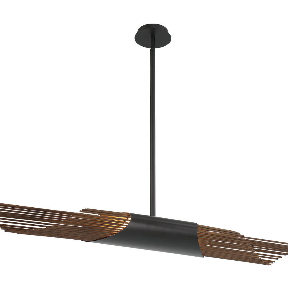Umura Linear Chandelier Ceiling Light in Black