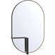 Linden 36 X 24 inch Matte Black LED Mirror
