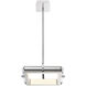Annilo LED 14.5 inch Chrome Pendant Ceiling Light