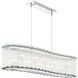 Glasbury Linear Chandelier Ceiling Light in Polished Nickel