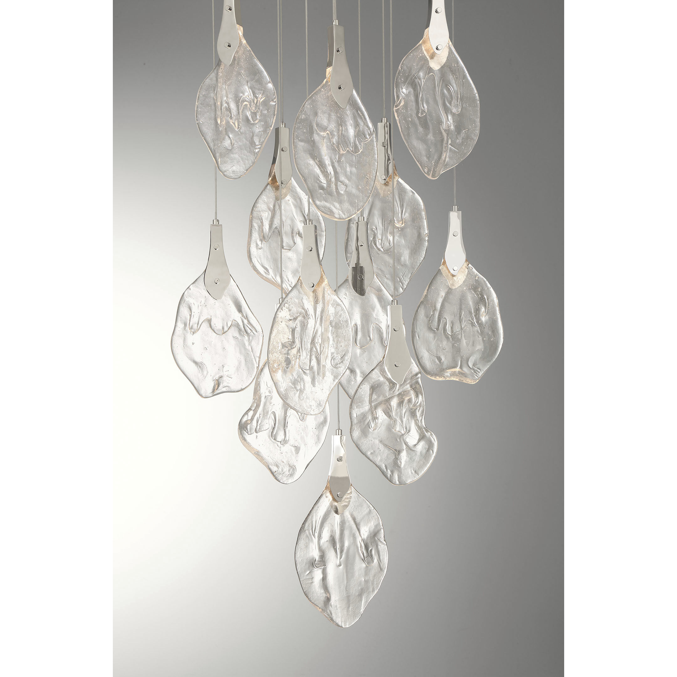 Jateo LED 24 inch Polished Nickel Multi Drop Chandelier Ceiling Light