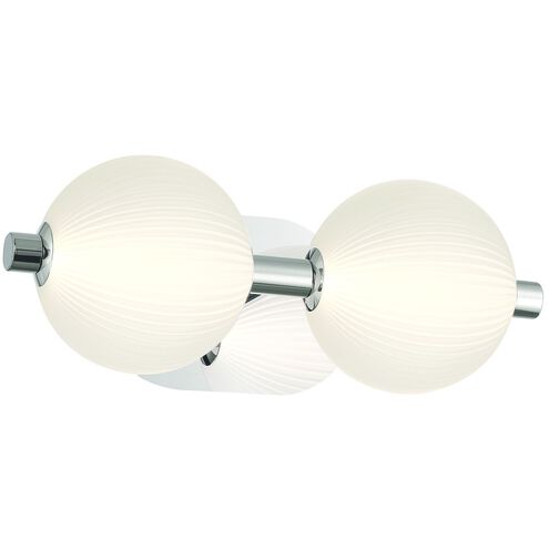 Palmas 2 Light 15 inch Polished Nickel Vanity Light Wall Light
