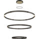 Admiral LED 61.75 inch Gold and Black Chandelier Ceiling Light