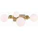 Vine 4 Light 28 inch Gold Vanity Light Wall Light