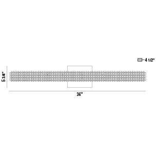 Sassi LED 36 inch Chrome Vanity Light Wall Light, Large