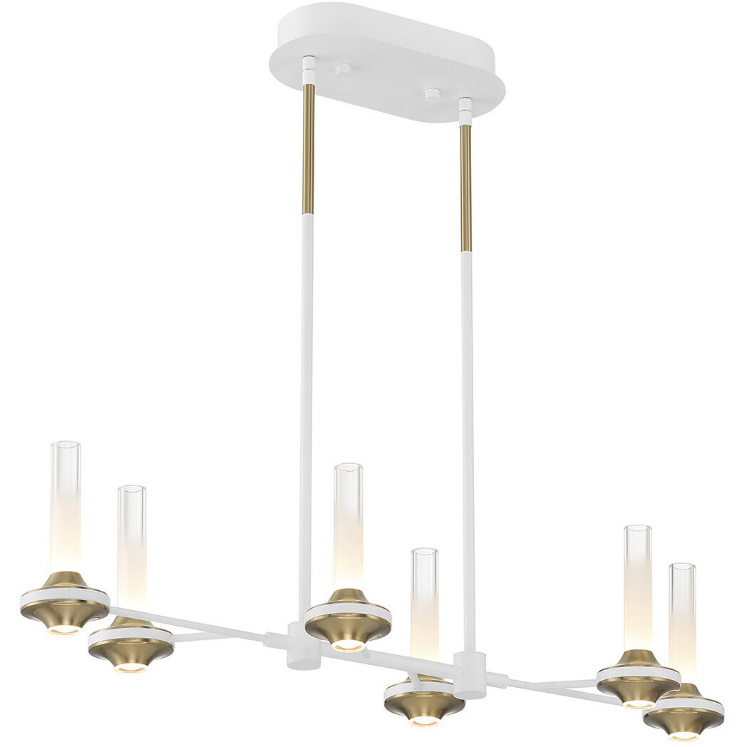 Torcia LED 10.5 inch White Chandelier Ceiling Light