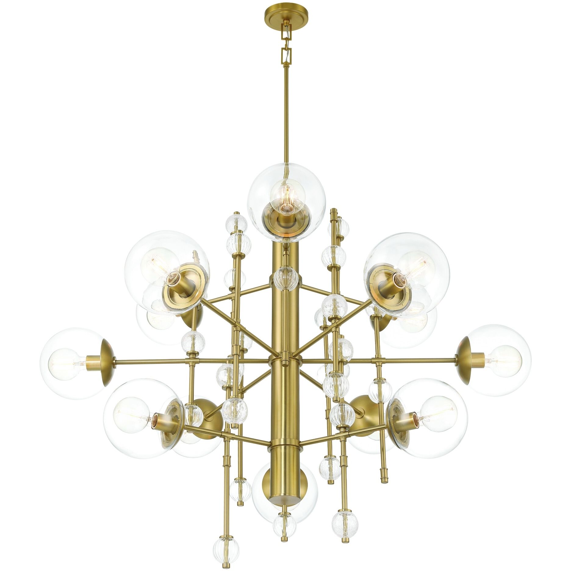 Traiton 12 Light 48 inch Gold Chandelier Ceiling Light
