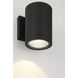 Plaza 100 LED 6.3 inch Black Outdoor Wall Mount