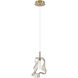 Norah 1 Light 5.5 inch Gold Standard Pendant Ceiling Light in Amber