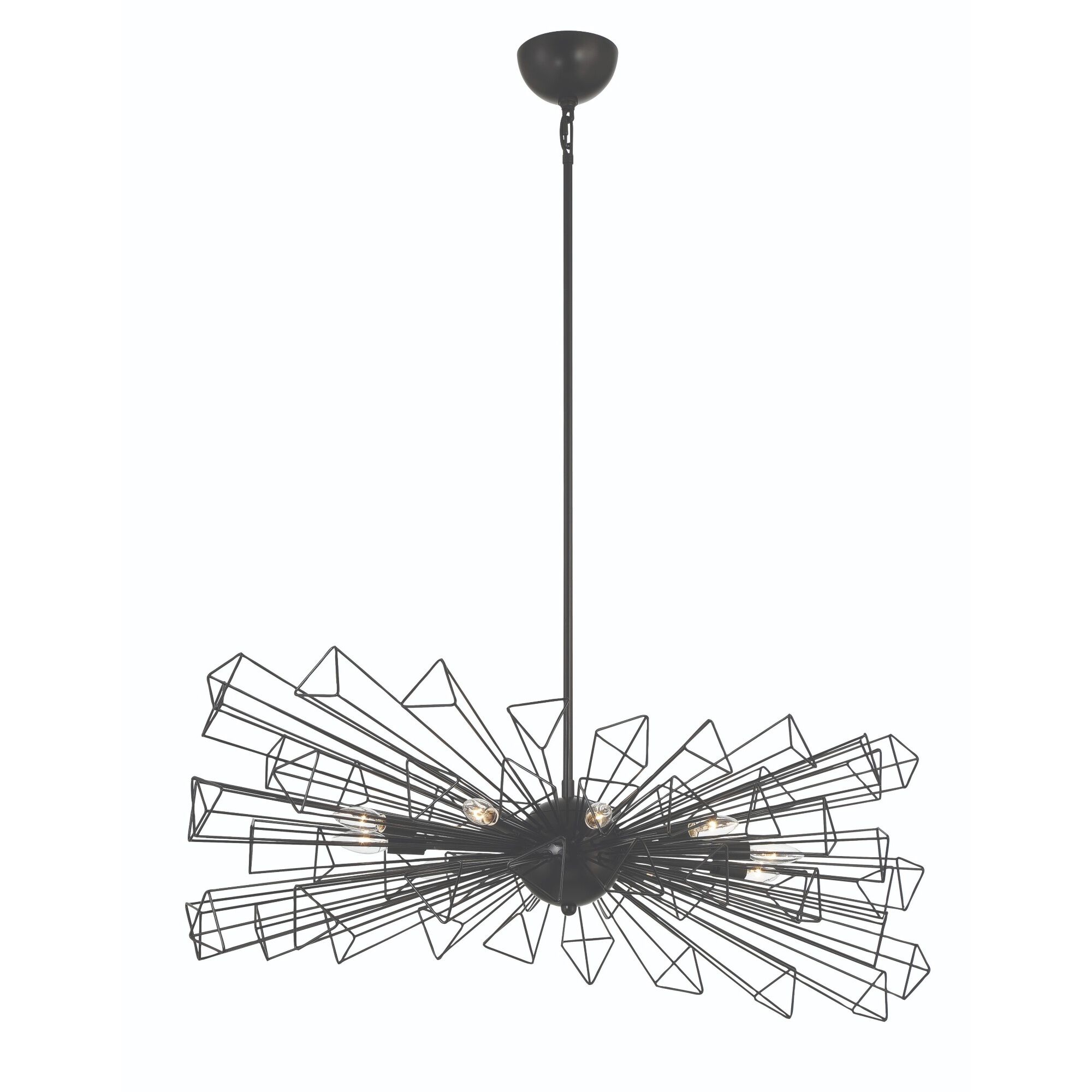 Dendelio 10 Light 24.5 inch Black Chandelier Ceiling Light