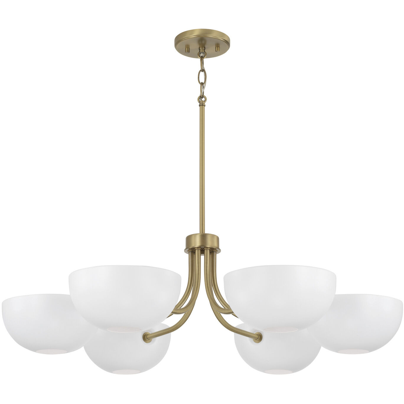 Reece 6 Light 34 inch Aged Brass Chandelier Ceiling Light